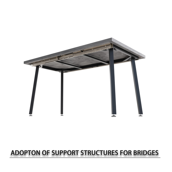 55.12-70.87“可扩展矩形餐桌，可容纳4-6人，配备6把PU织物厚垫餐椅、厨房桌椅，带黑色金属腿-10