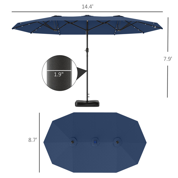 Outdoor beach umbrella/Double-Sided Sun Umbrella   ( Amazon Shipping)