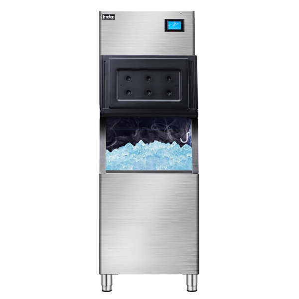 美规 BT-400主机 120V 600W 400lbs/181kg/24h 制冰机 银色 不锈钢 液晶显示屏/12*13铜冰格 商用-6