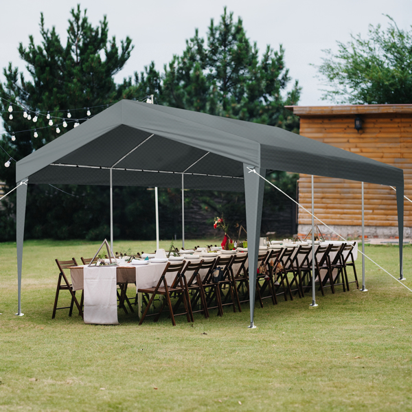 12x20 ft Carport Car Port Canopy Grey