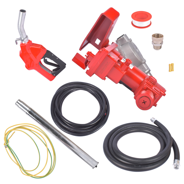 High Flow Fuel Transfer Pump 12V 25GPM with Hose & Flow Meter for Diesel Kerosene