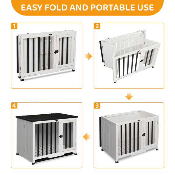 33*20*24.5inch  Dog Kennel Indoor Foldable and Portable,  Wooden Dog Crate， Easy Assembly
