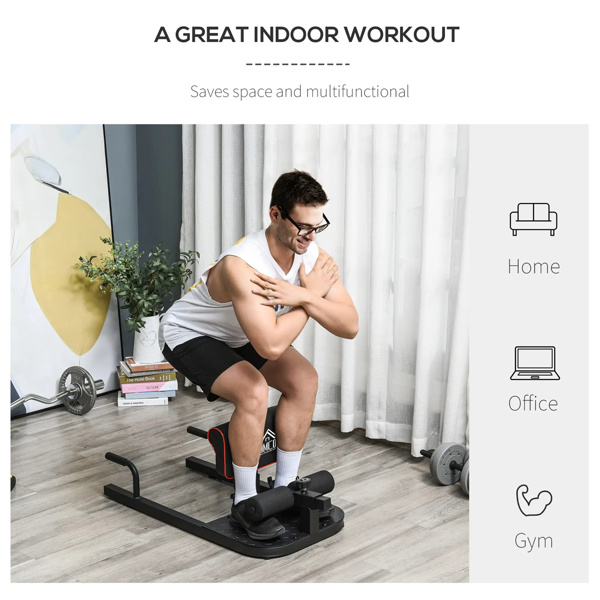   3-in-1 fitness equipment for push-ups, sit-ups and squats -  Black