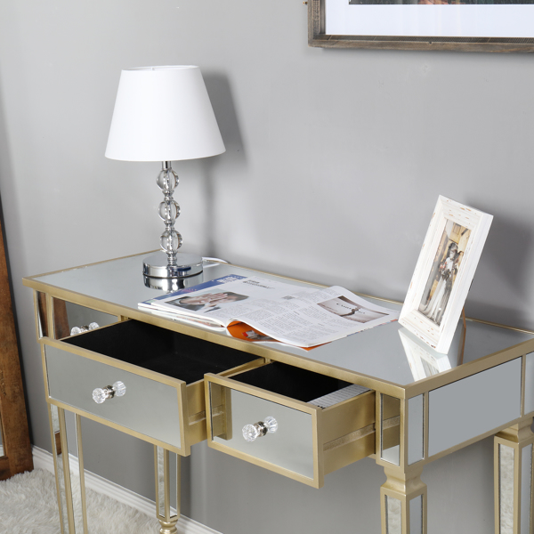Three Drawers Mirror Table Dressing Table Console Table