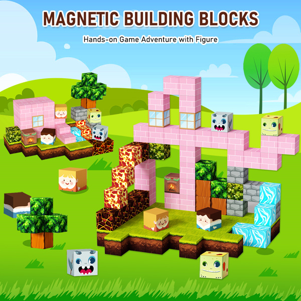 Magnetic Building Blocks Toys Kids Educational Toy Magnet World Christmas Gift