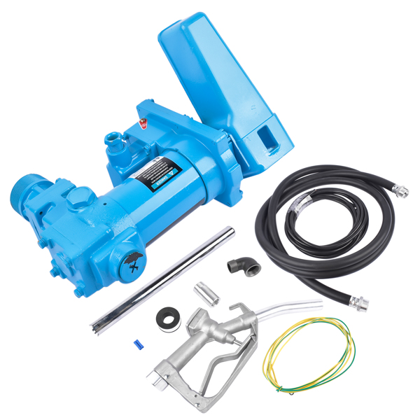 抽油泵 Fuel Transfer Pump Cast Iron Heavy Duty Pump 12V 15GPM for Diesel Biodiesel Blue-4