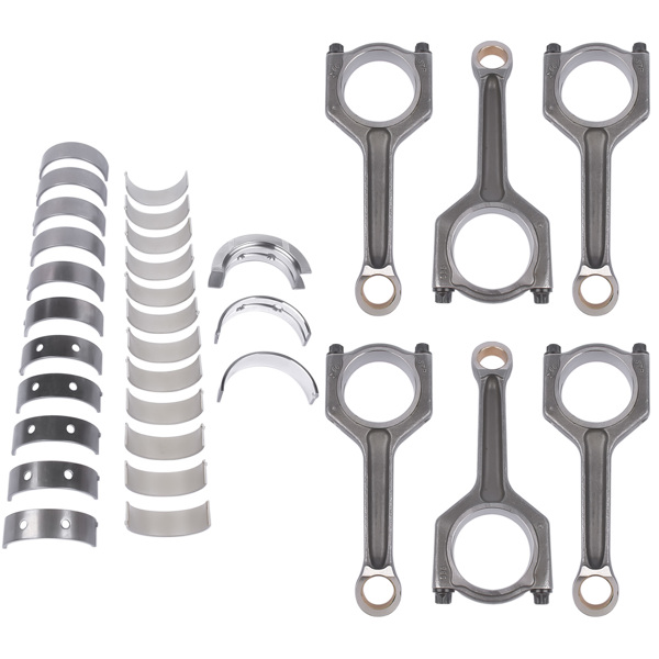 连杆套装 11247624615 6PCS Connecting Rods with Bearing & Crankshaft Bearing for BMW N55B30A 3.0L 11247586492-4