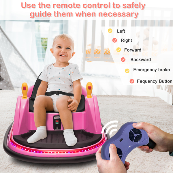  【Same code 65817206】6V 7A.h Bumper Car Pink