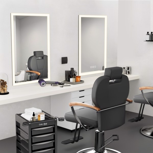 明亮的LED浴室镜子32英寸x 24英寸前灯，5分钟消雾，全高清反射，3种颜色可调光，壁挂式【周末不发货，TK/TEMU订单仅支持自提】-11