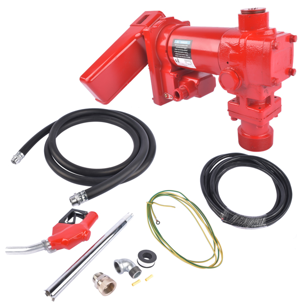 抽油泵 12V 25G PM High Flow DC Fuel Pump Cast Iron Gas Heavy Duty Transfer Pump NEW Red-9