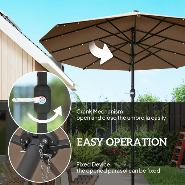 Outdoor beach umbrella/Double-Sided Sun Umbrella   ( Amazon Shipping)