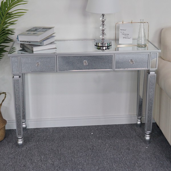 FCH Three Drawers Mirror Table Dressing Table Console Table