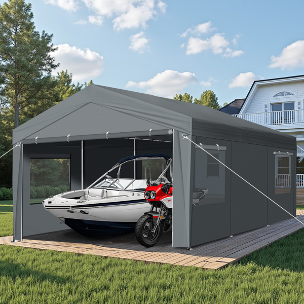 10X20FT   Carport Car Port Canopy  Grey