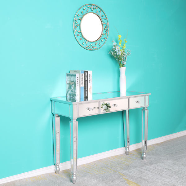 FCH Three Drawers Mirror Table Dressing Table Console Table