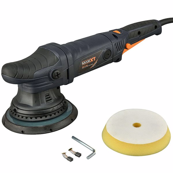 Dual Action Car Buffer, 21mm Random orbital Polisher, 6 Variable Speeds 2100-5000 OPM, 6 inch(150mm) backing plate with 4 polishing Pad, 4M(13ft) Long Cable for car polishing and waxing[Unable to ship