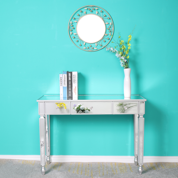 FCH Three Drawers Mirror Table Dressing Table Console Table