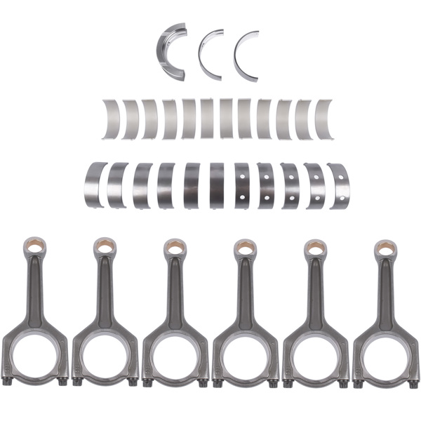 连杆套装 11247624615 6PCS Connecting Rods with Bearing & Crankshaft Bearing for BMW N55B30A 3.0L 11247586492-2