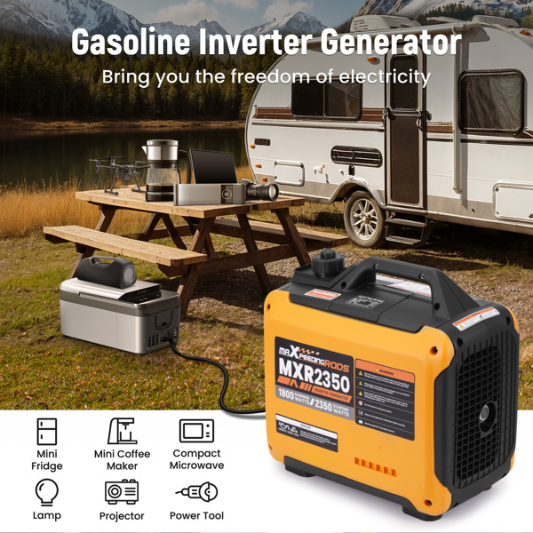 2350W 15kg Portable Gasoline Inverter Generator Eco Quiet For Outdoor Party 【Amazon/Walmart/TEMU禁售】