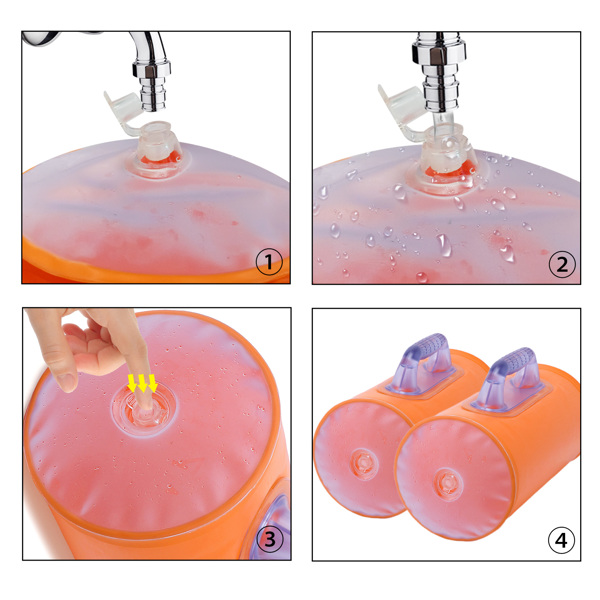 水哑铃套装，可调节重量哑铃，便携式训练器材，20磅/对，可折叠健身配件，举重水袋，适用于力量训练、塑形和肌肉锻炼-8