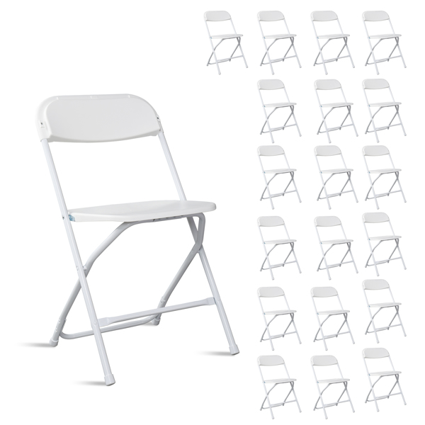 10pcs Injection Molding Classic Garden Plastic Folding Chair White