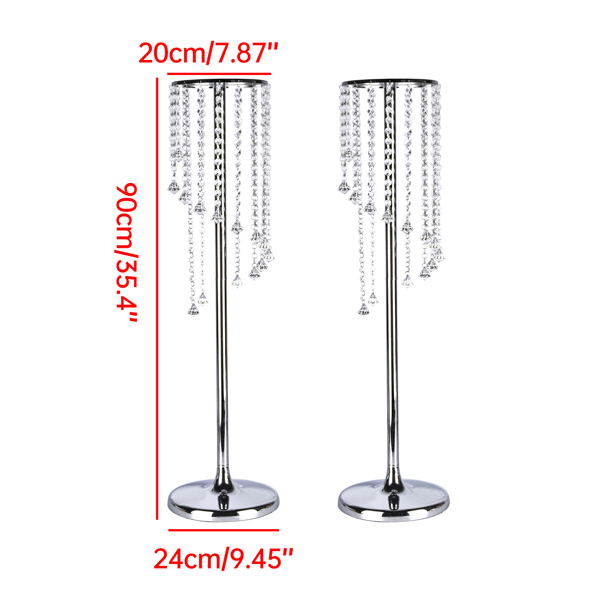 2 Pcs 35.4inch Tall Wedding Flower Vase Holder Table Centrepiece Display Vase  Metal Flowers Stand for Party Tables Decorations