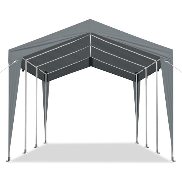 12X20FT  Carport Car Port Canopy Grey without Sidewalls