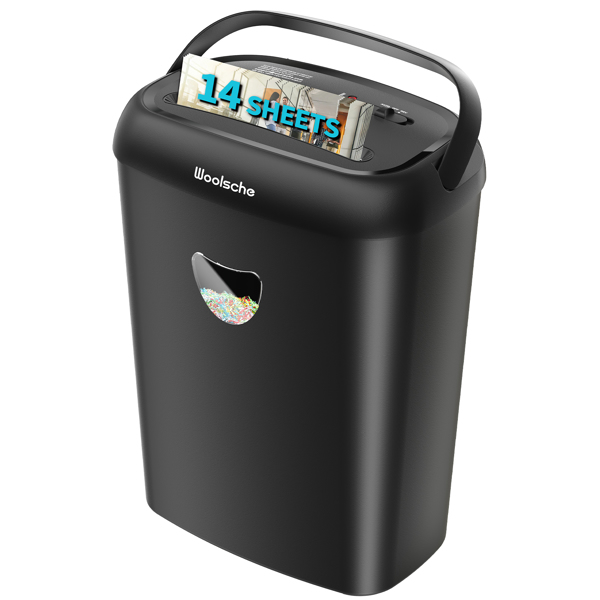  Paper Shredder, 14 Sheet Cross Cut, 6.6 Gallon Basket, P-4 Security Level, 3 Mode Design - Jam Proof Heavy Duty Shredder for Home and Office(Shipment from FBA)