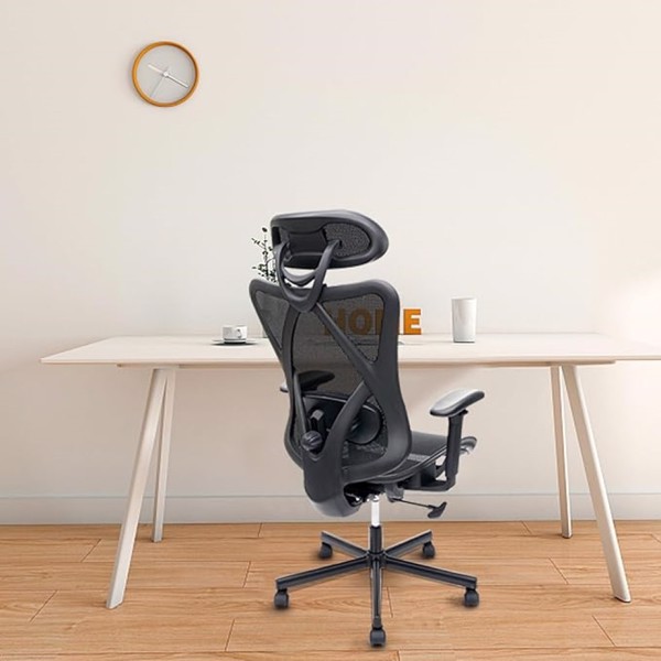 Mesh Office Chair Back Height Adjustable with Wheel Legs,Lumbar Support, Adjustable Armrest,Adjustable Headrest,Tilt