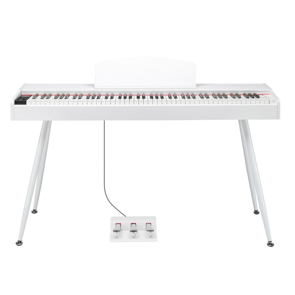【Replace 60293400】GDP-203 88 Key Standard Full Weighted Keyboards Digital Piano with Metal Stand, Power Adapter, Triple Pedals, Headphone，for All Experience Levels White Color