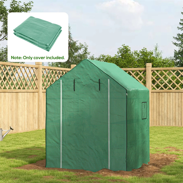 4.7' x 4.7' x 6.4'  Green Greenhouse Replacement Cover