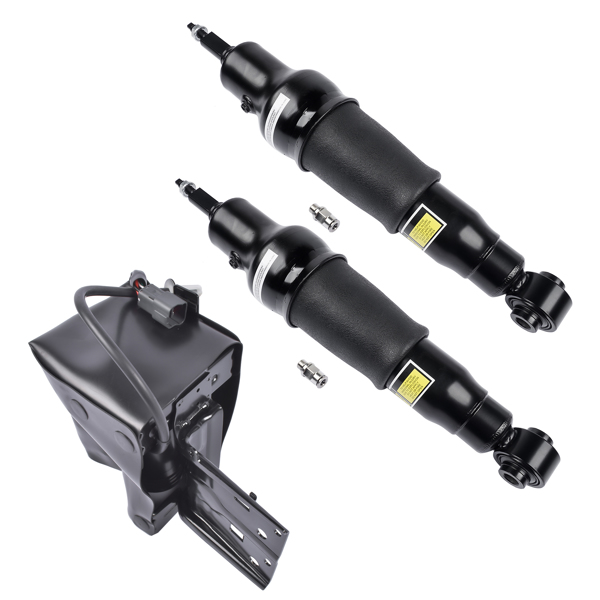 Pair Rear Air Shock Absorbers + Compressor Pump For Nissan Armada 17-20 Infiniti QX56 11-13 QX80 2014-2020 E62101LA8A 534001LA4C