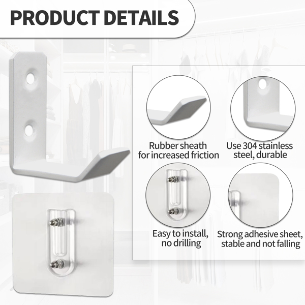 L-shaped practical hook multi-functional cabinet, wardrobe, bathroom, kitchen, living room hook