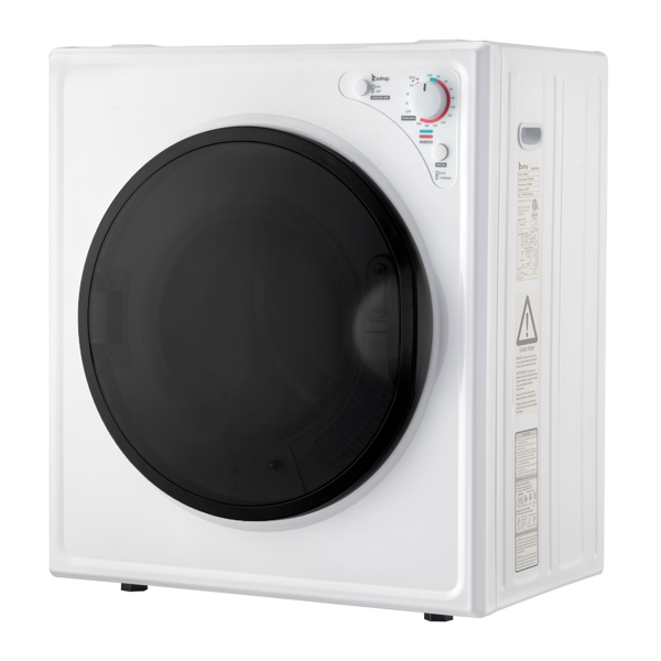 GYJ40-168C5 Compact portable Household clothes Dryer 2.6CUFT with Stainless Steel Drum White 120V 1400W MECHANICAL Control