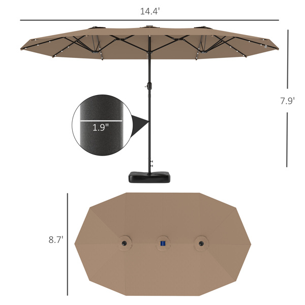 Outdoor beach umbrella/Double-Sided Sun Umbrella   ( Amazon Shipping)