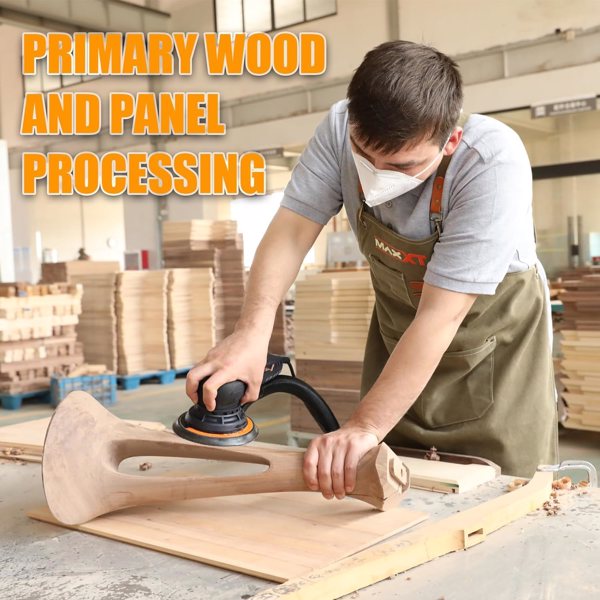Electric 5mm Random Orbital Sander Brushless 350W 3A Multi-function Variable Speed Electric Corded Orbital Sanders Machine with 10 Sanding Paper for Woodworking (R7303-5.0mmOrbit)[Unable to ship on we