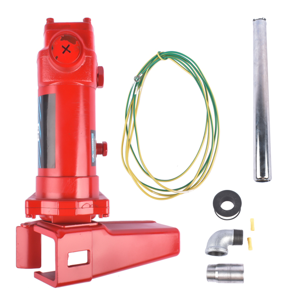 抽油泵 Red High Flow Fuel Transfer Pump 12V 25GPM with Auto Nozzle Heavy Duty Cast Iron-7