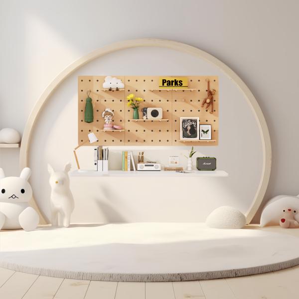 Xiaohongshu Best Seller 40×60cm Solid Wood Pegboard (1 Panel) ✔ Storage Organizer & Decorative Art Piece ✔ Supports Temu Self-Pickup Service ✔ Waybill Submission Deadline: Before 22:00 Beijing Time