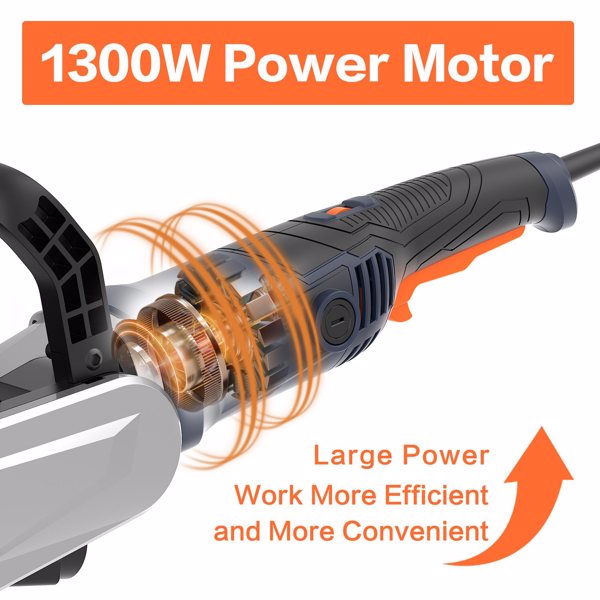 Burnishing Polishing Machine, 1300w Surface Conditioning Tool, 6 Speed Variable 3200RPM Motor Drum Machine Grinder, Handheld Electric Polisher With 3 Polishing Wheels[Unable to ship on weekend]