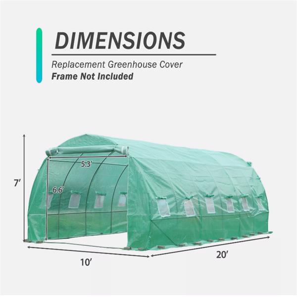 Item Code：95690489 大号绿色温室 覆盖物更换（周末不发货）（ Amazon Shipping）（WalMart禁售）-3