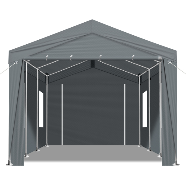 12x20 ft Carport Car Port Canopy Grey