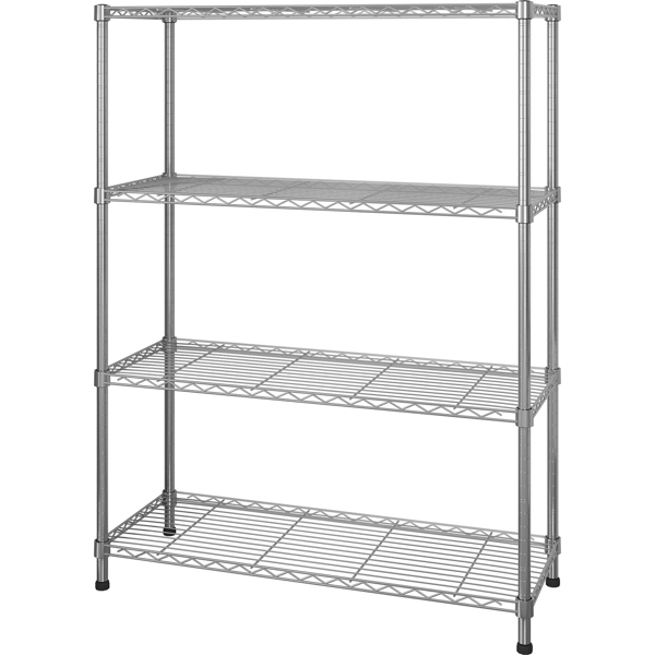 4-Layer Chrome Plated Iron Shelf 120*90*35 Silver