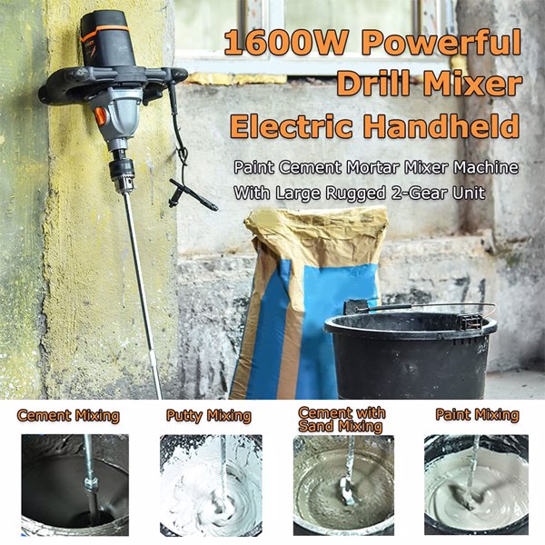Mixer 13A Single Paddle Concrete Mortar Mixer, 5/8
