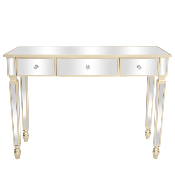 Three Drawers Mirror Table Dressing Table Console Table