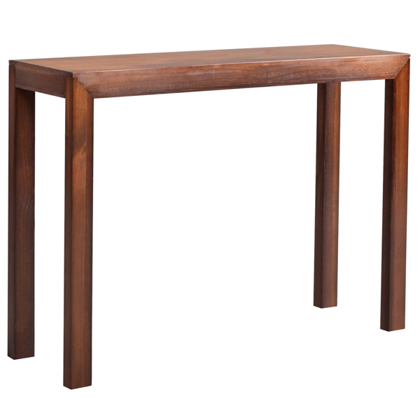 46 inch Pinewood Entryway Table, Console Table Entrance Table, Narrow Sofa Table for Living Room Entryway Hallway, Walnut