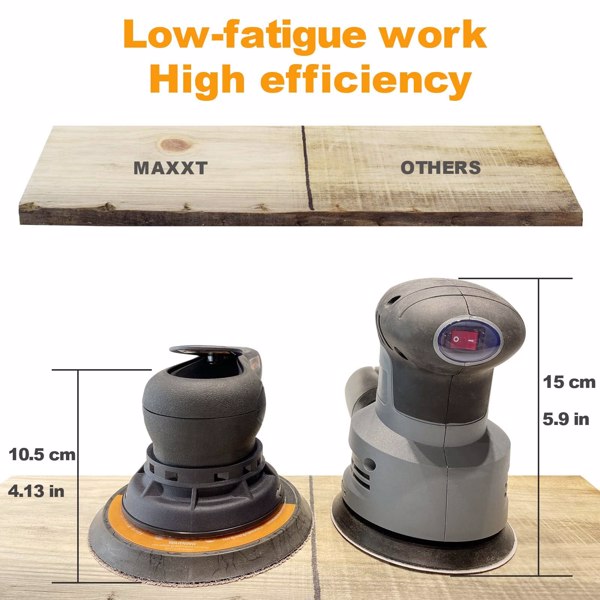 Electric 5mm Random Orbital Sander Brushless 350W 3A Multi-function Variable Speed Electric Corded Orbital Sanders Machine with 10 Sanding Paper for Woodworking (R7303-5.0mmOrbit)[Unable to ship on we