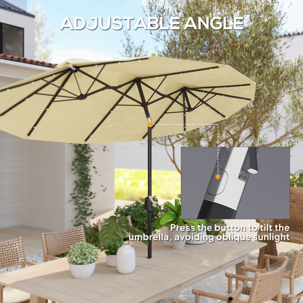 Outdoor beach umbrella/Double-Sided Market Umbrella  ( Amazon Shipping)（Prohibited by WalMart）