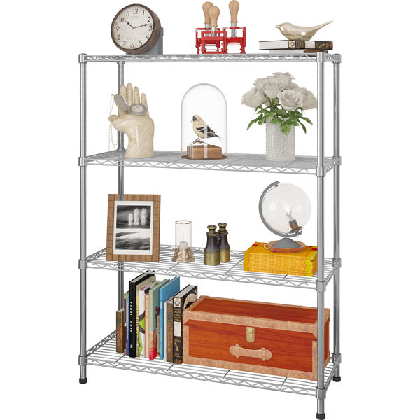 4-Layer Chrome Plated Iron Shelf 120*90*35 Silver