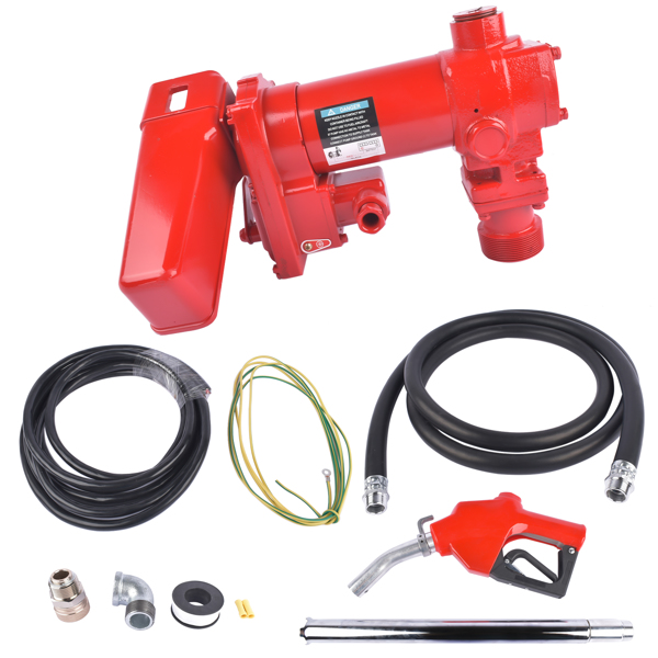 抽油泵 12V 25G PM High Flow DC Fuel Pump Cast Iron Gas Heavy Duty Transfer Pump NEW Red-1