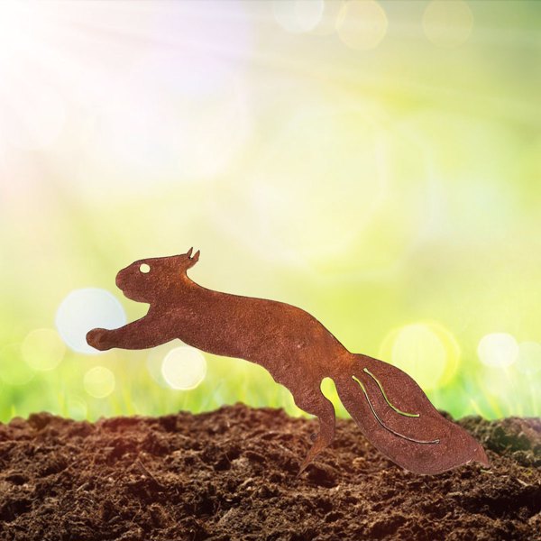 Rusty Squirrel Branch Insert - Unique Tree Decor for Garden, Patio & Outdoor Spaces - Charming and Fascinating Design to Enhance Your Natural Surroundings-Tracking numbers are not updated on Sundays