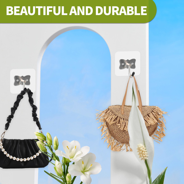 Butterfly-style practical and beautiful hanging hook for bathroom closet door-mounted hook behind the wardrobe door